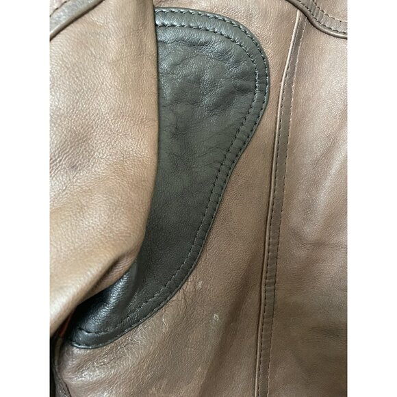 Coach Men's Washed Leather Stinger Moto Jacket Brown SIZE M MSRP $1500.00 - Picture 12 of 12